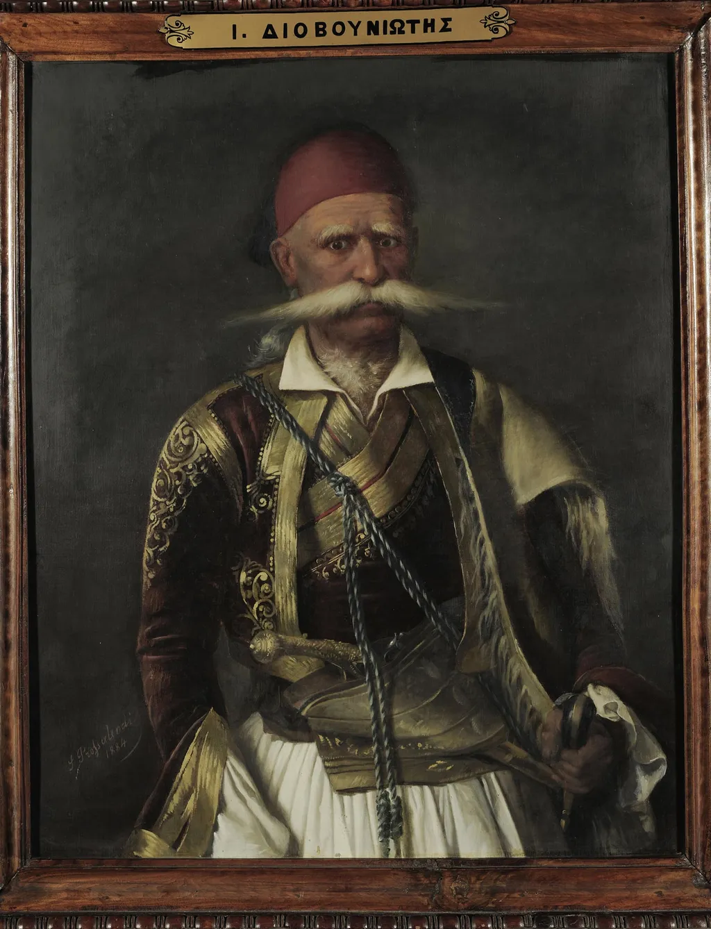 Προσωπογραφία του Ιωάννη Διοβουνιώτη, by Prossalendis Spyridon, unspecified, 1884