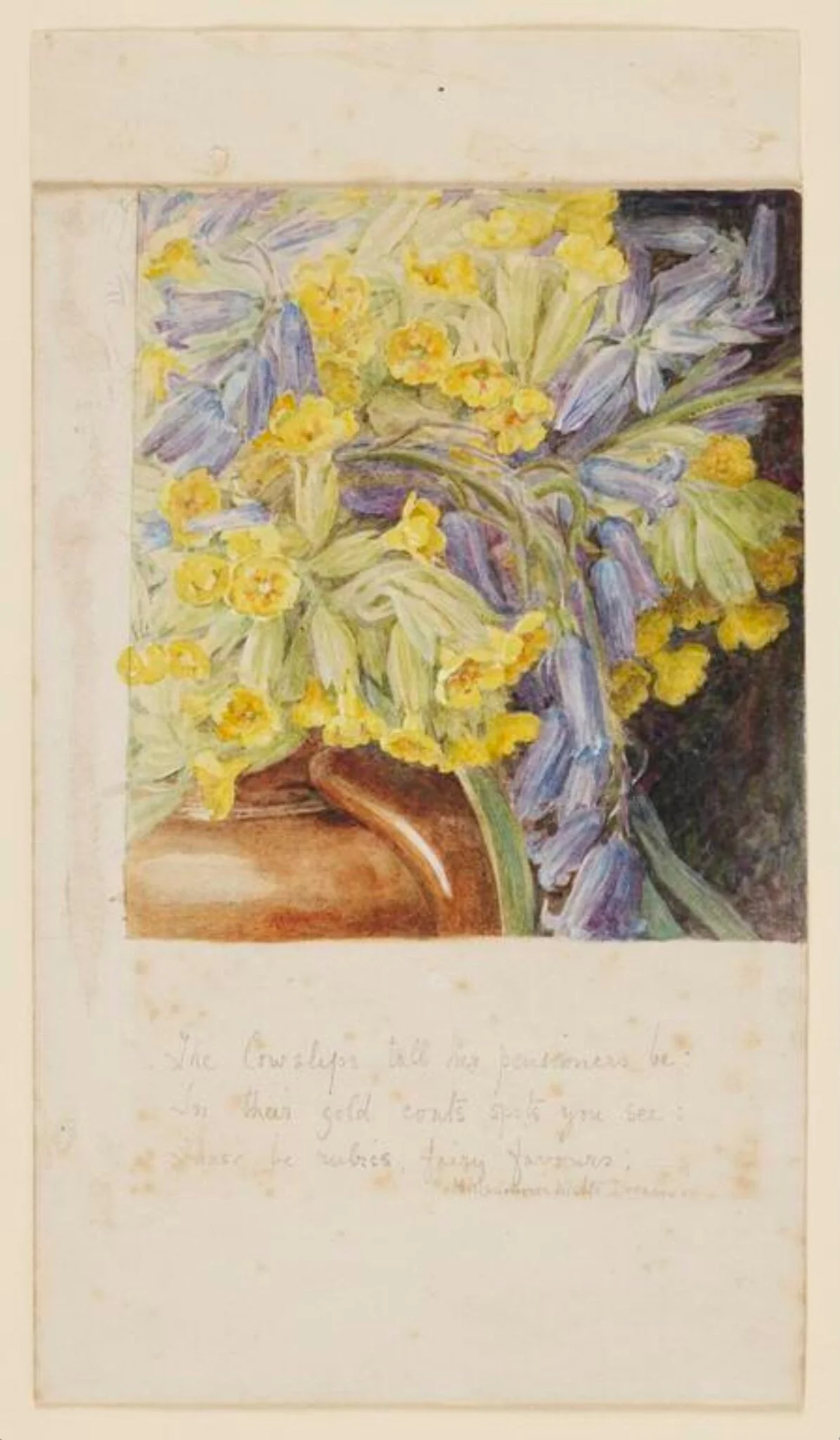 'The Cowslips tall her pensioners be...', detail