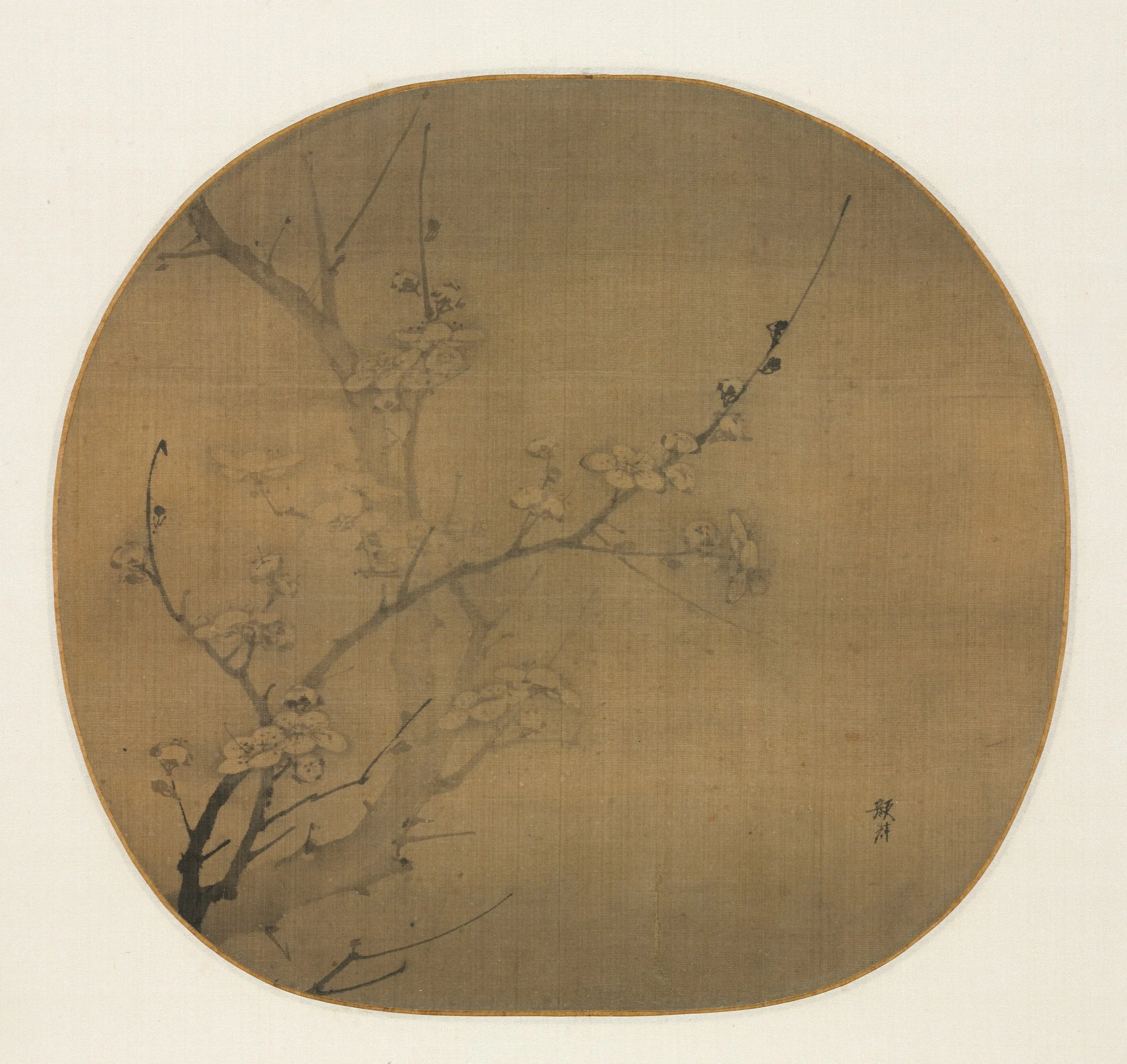 Plum Blossoms in Moonlight, detail