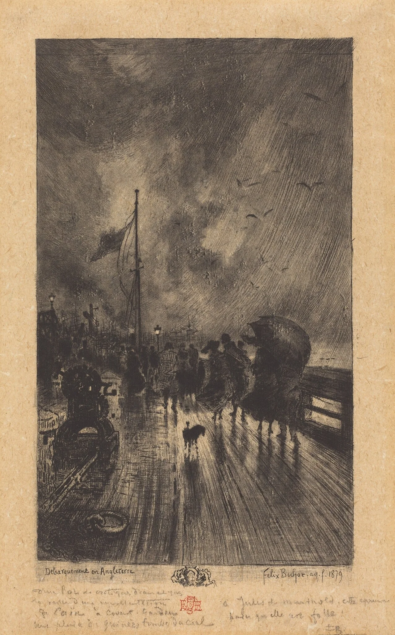 Un Débarquement en Angleterre (Landing in England), detail