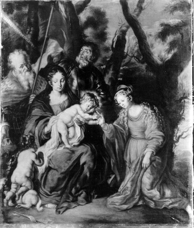 Die mystische Vermählung der hl. Katharina (Kopie nach), detail