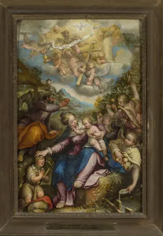 Rest during the flight to Egypt, by Denys Calvaert, unspecified, 1598
