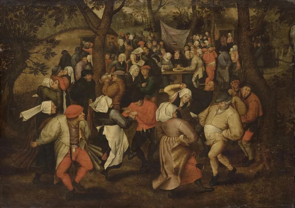 Wedding Dance in the Open Air, by Pieter Brueghel the Younger, oil, 1600