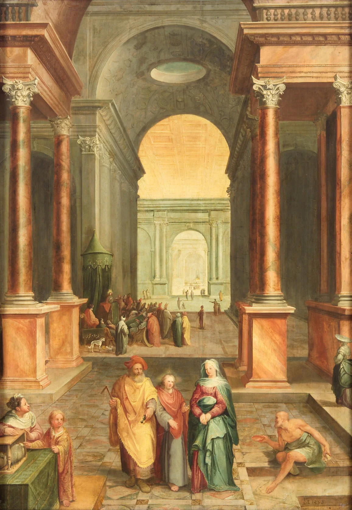 Christ as a twelve year old in the temple, detail
