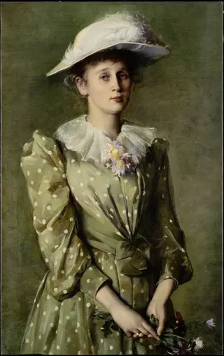 Portrait of Helene Roederstein, by Ottilie Roederstein, oil, 1896