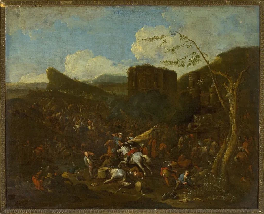 Battle, by Arnold Frans Rubens, oil, 1713
