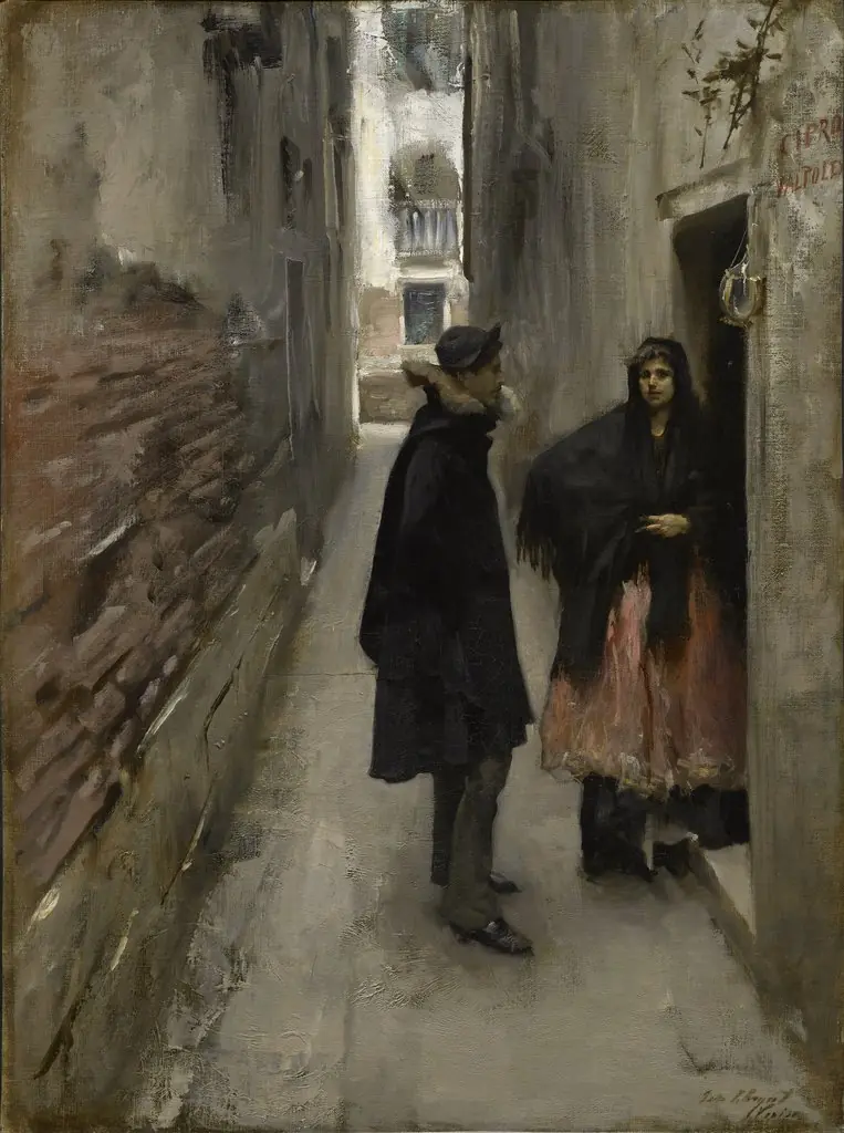 A Street in Venice, by John Singer Sargent, oil, 1891