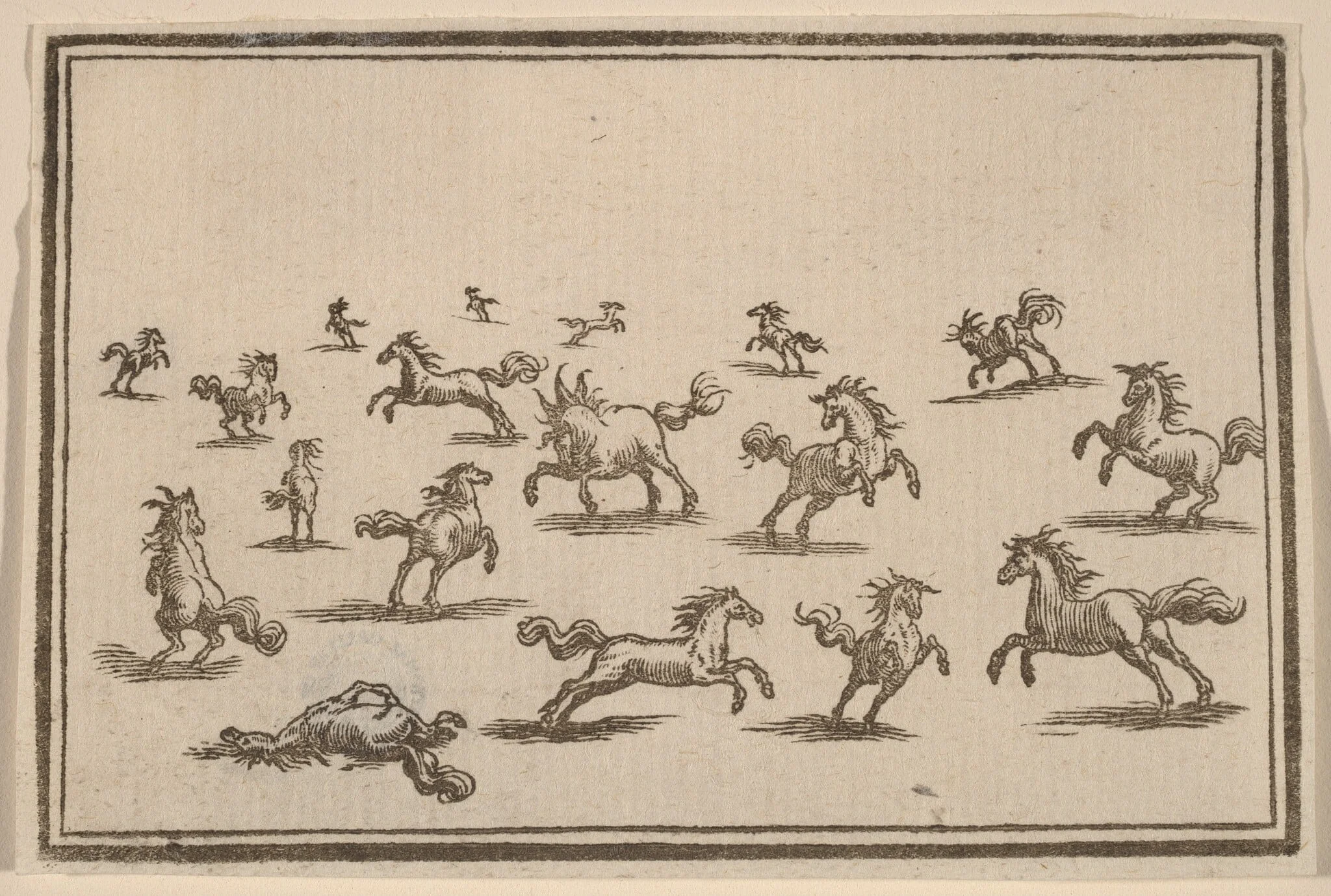 Horses Running, detail