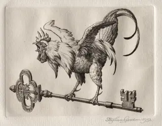 Illustration for "Peronnik the Fool":  Cock Key, by Stephen Gooden, 1933