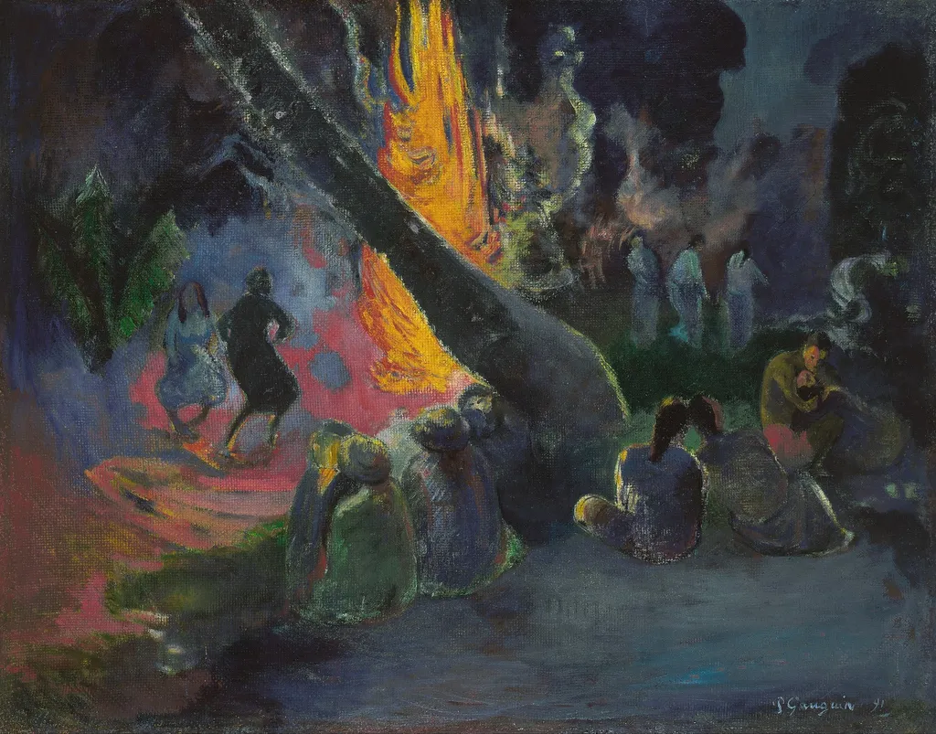 Upa Upa (The Fire Dance), by Paul Gauguin, oil, 1896