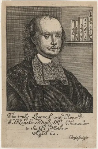 Sir Kenelm Digby, by Thomas Cross, ink, 1668