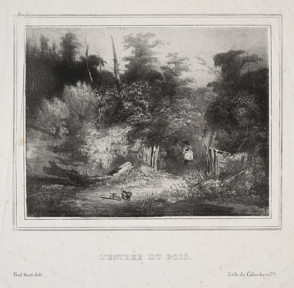 Landscapes:  The Entrance of a Forest, by Paul Huet, 1829