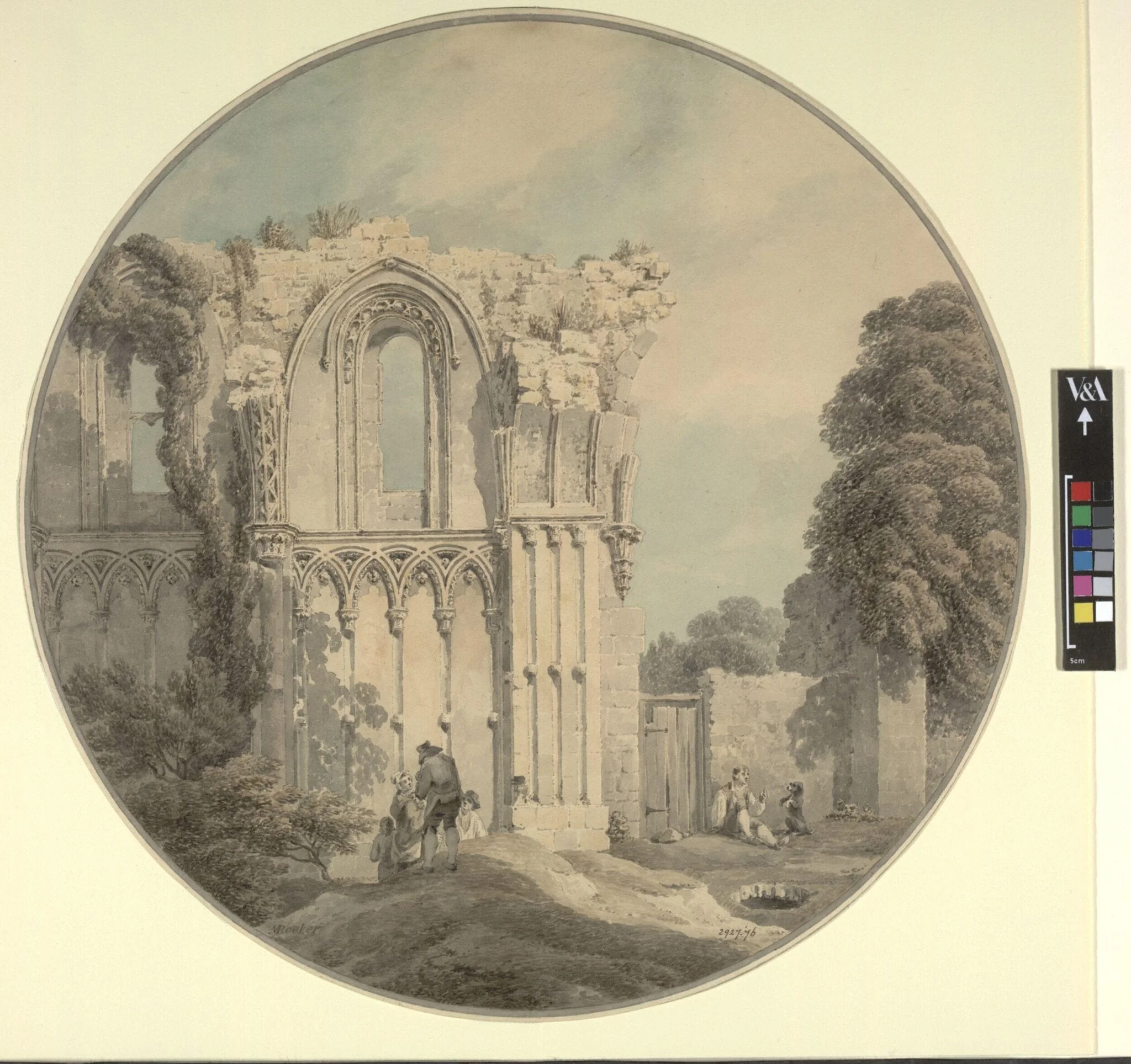 Part of the North Wall of St Joseph's Chapel, Glastonbury Abbey, Somerset, detail