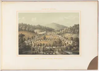 White Sulphur Spring, Montgomery County, by Edward Beyer, ink, 1857