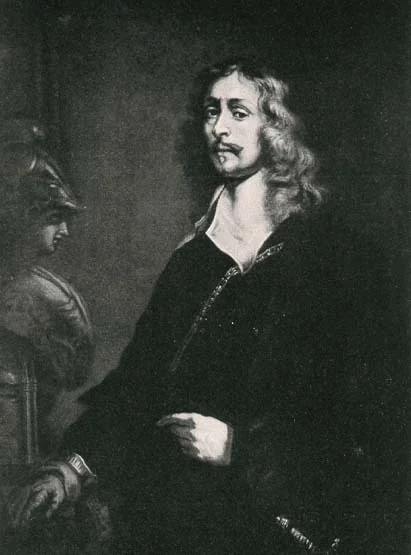 Self portrait of Joachim von Sandrart, detail