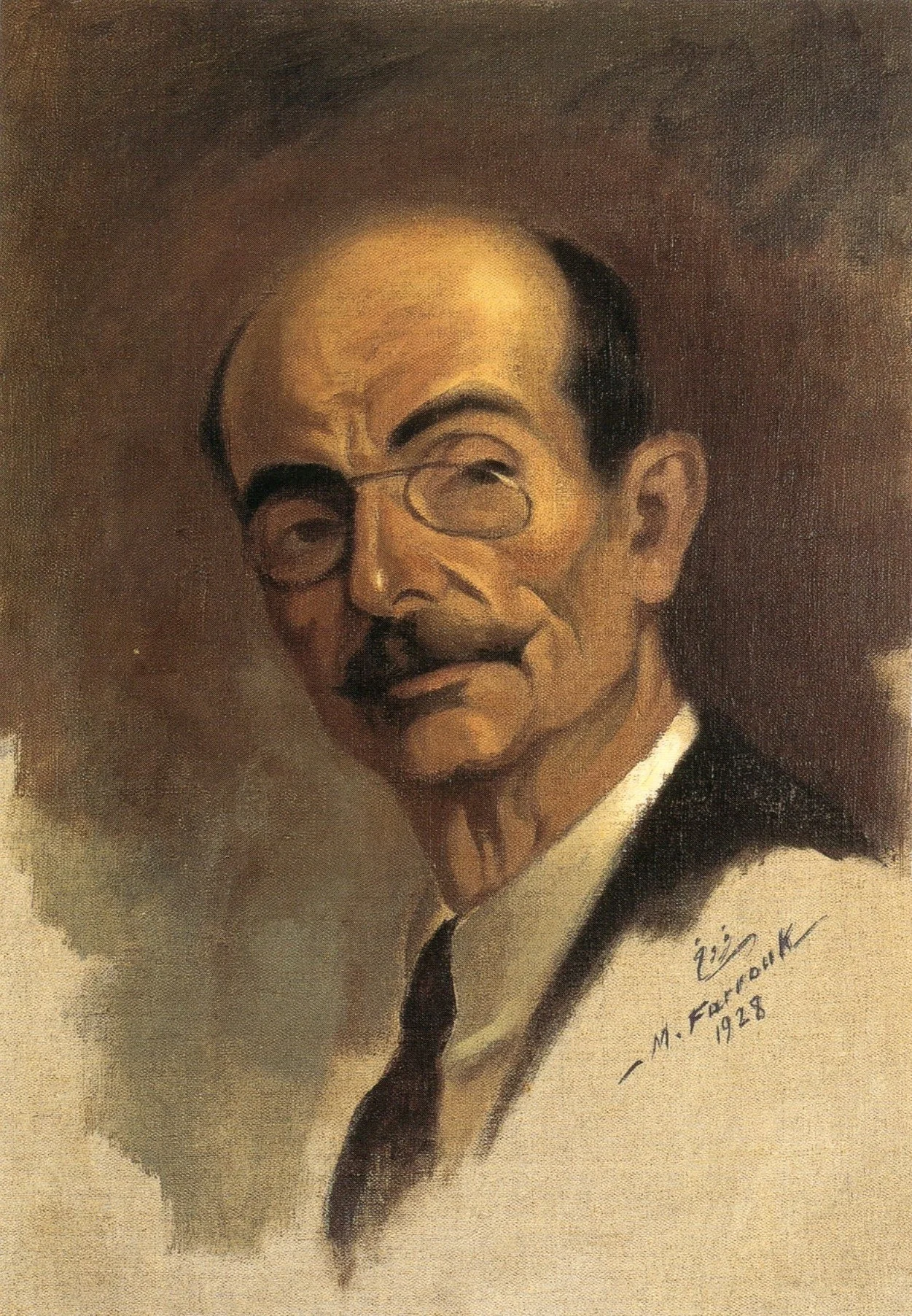 Portrait of Habib Serour, detail