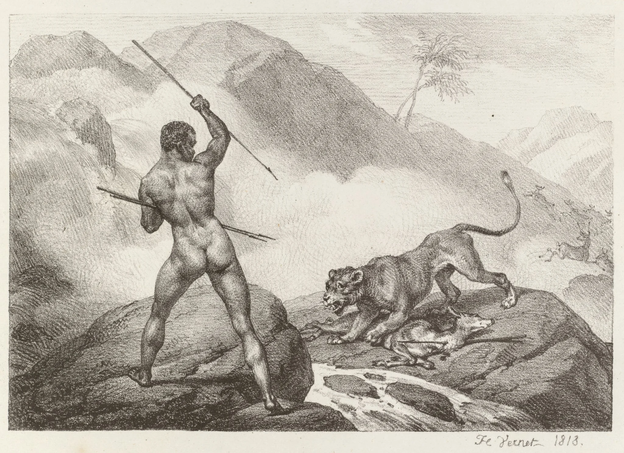 African Hunter (Chasseur Africain), detail