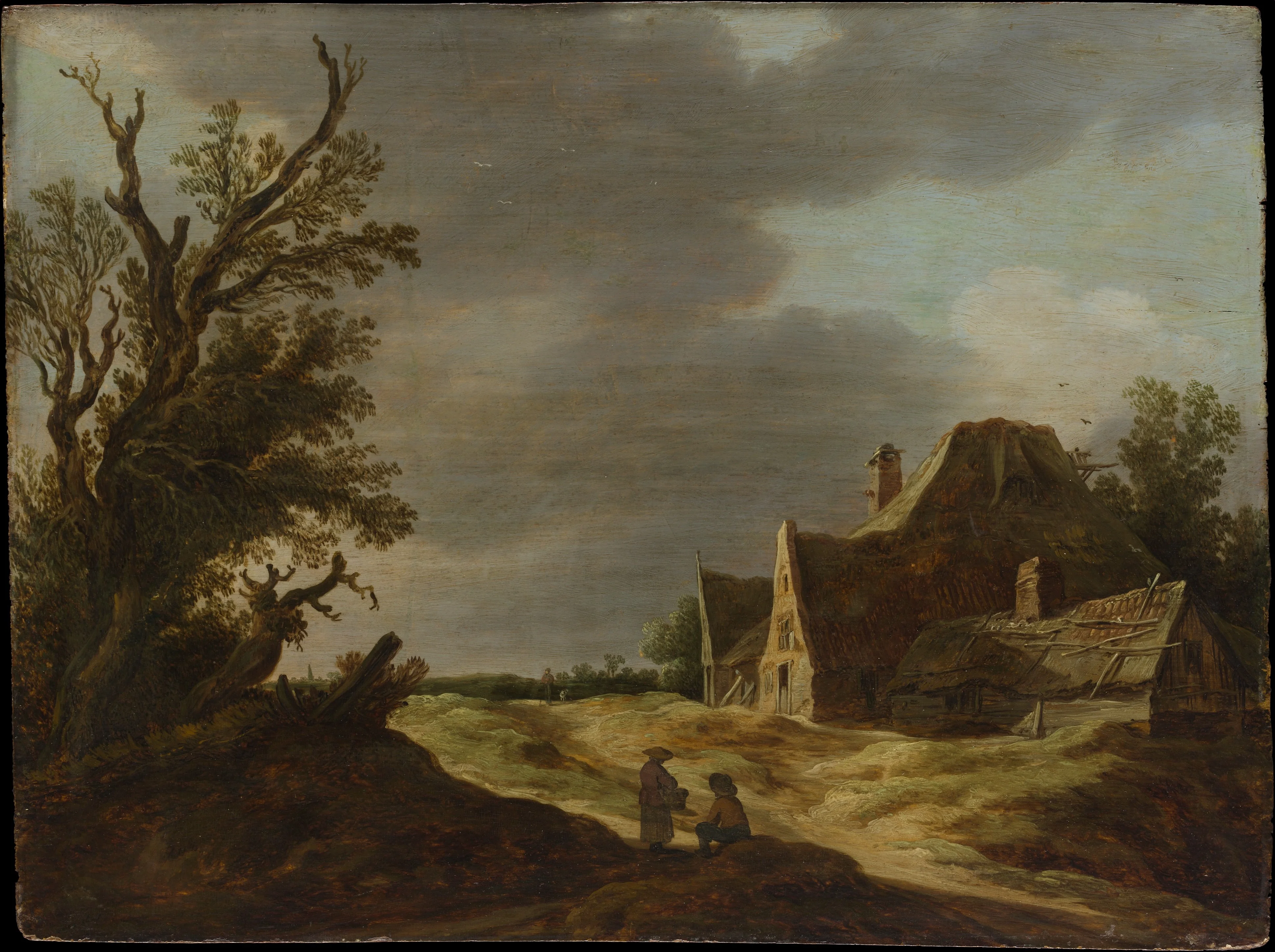 Sandy Road with a Farmhouse, detail