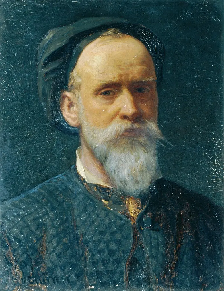 Selbstbildnis, by Alois Schönn, oil, 1871