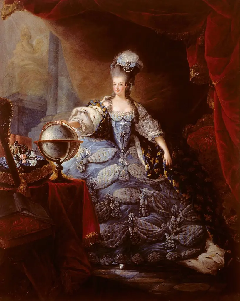 Portrait of Marie-Antoinette of Austria, by Jean-Baptiste André Gautier-Dagoty, oil, 1775