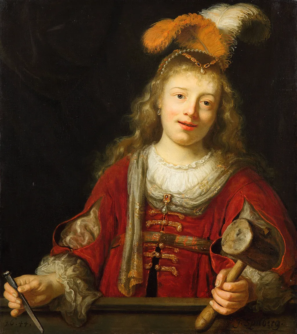 Jaël met hamer en spijker, by Johannes Spilberg, oil, 1644