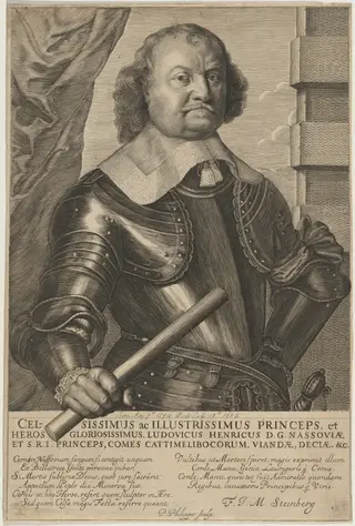 Louis Henry of Nassau, by Pierre Philippe, ink, 1624