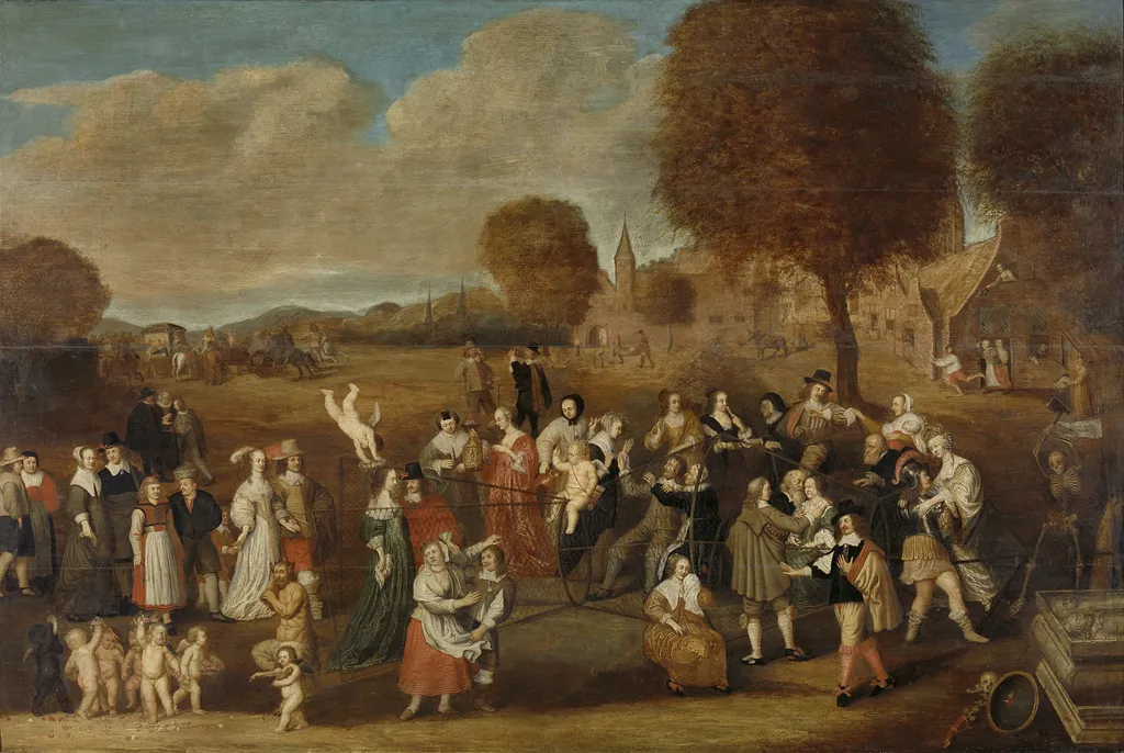 The marriage trap: an allegory of marriage, by Hendrik Noorderwiel, oil, 1647
