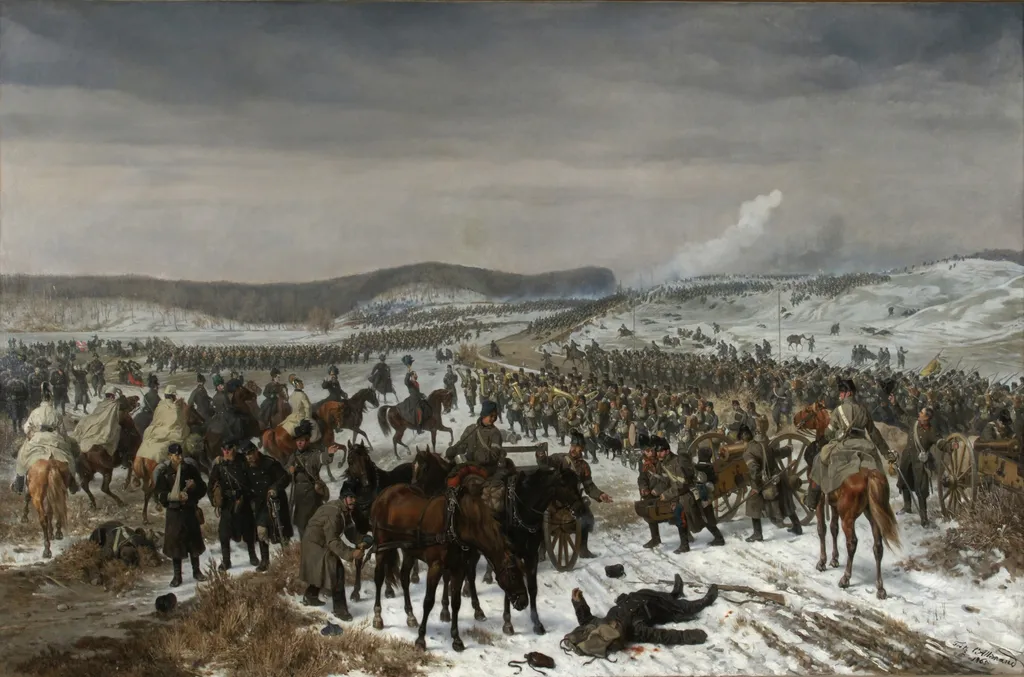 Die Schlacht bei Oeversee am 6. Februar 1864, by Fritz Allemand, oil, 1865