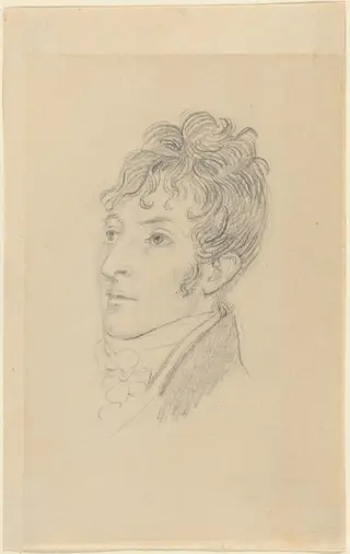 Portrait of a Man, by John Flaxman, graphite, 1790