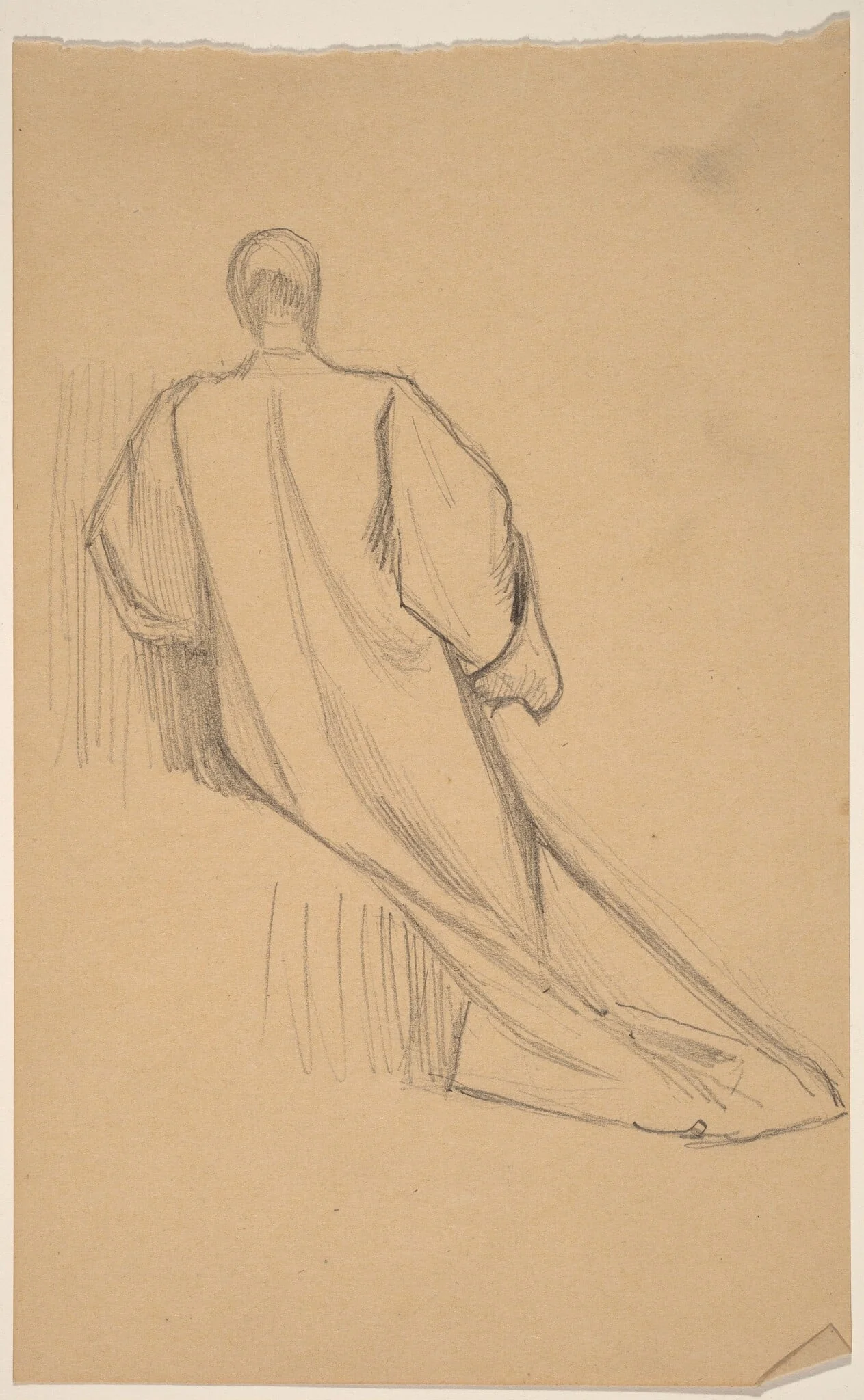 Study of a Figure from Behind, detail