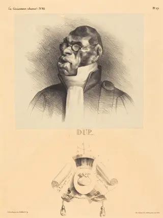 Dupin ainé, by Honoré Daumier, ink, 1832