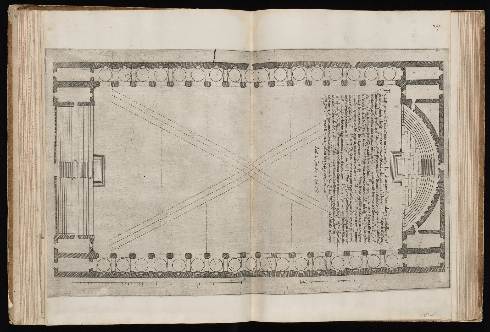 Plan of the Cortile Belvedere, detail