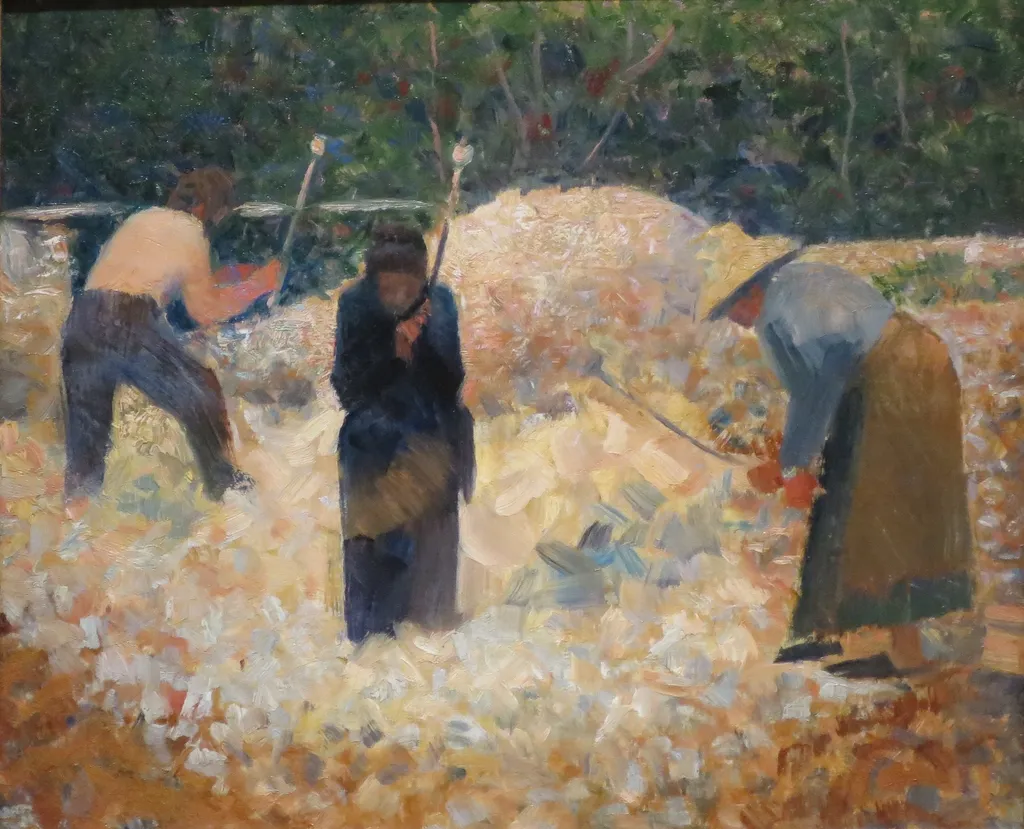 The Stone Breakers, Le Raincy, by Georges Seurat, oil