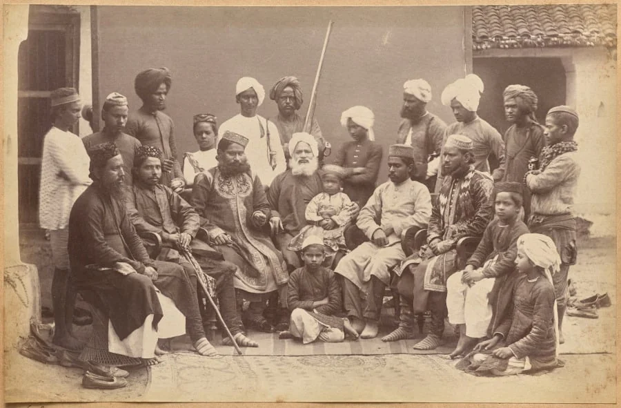 Mowhri Rahman Alli Khan family, Rewa (recto, bottom), detail