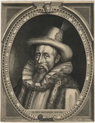 John William, Duke of Cleves, by Willem van Swanenburgh, ink, 1610