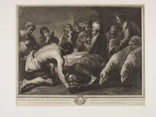 Laban giving his Daughter Rachel to Jacob, by Jacobus Coelemans