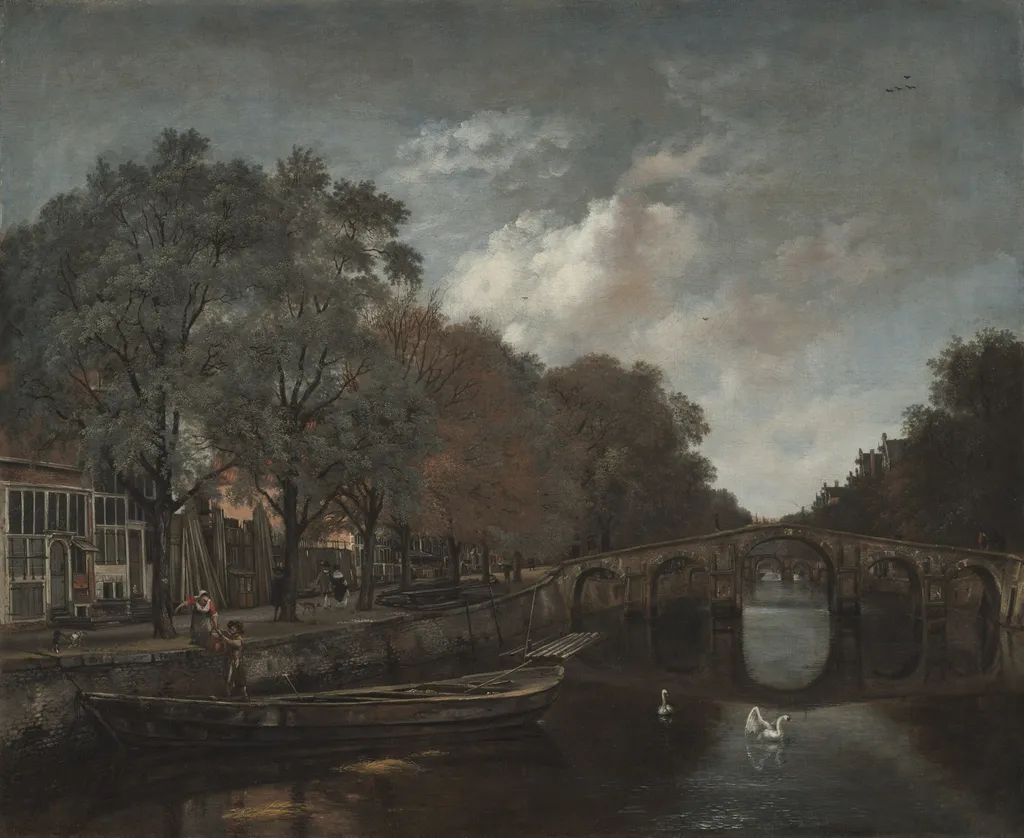 Herengracht, Amsterdam, by Jan Wijnants, oil, 1661