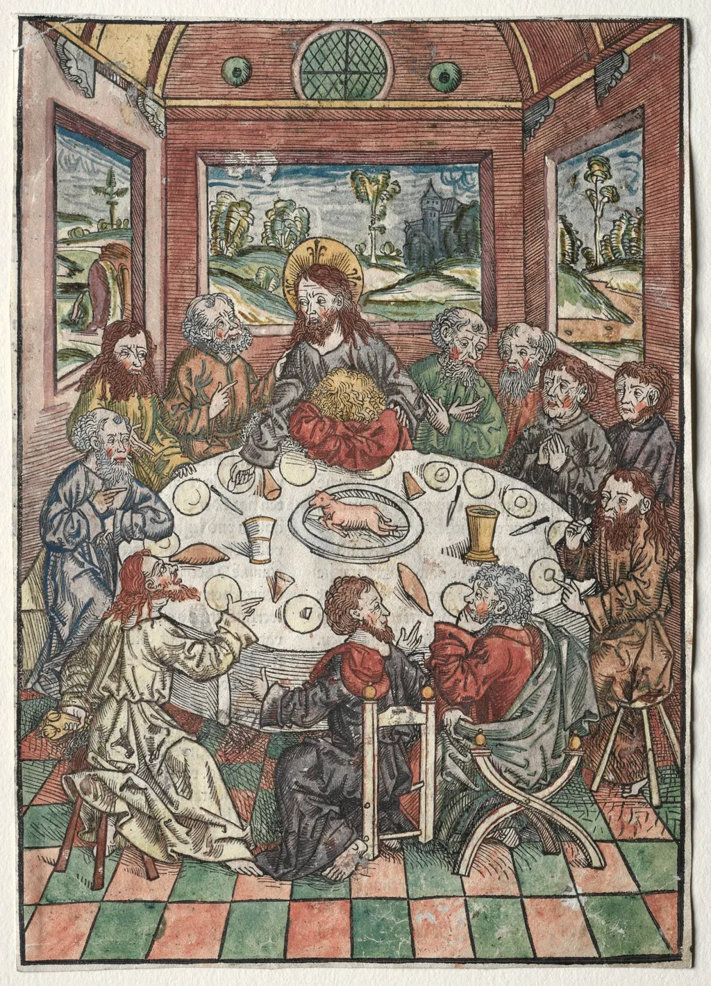 Der Schatzbehalter:  The Last Supper, by Michael Wolgemut, 1491