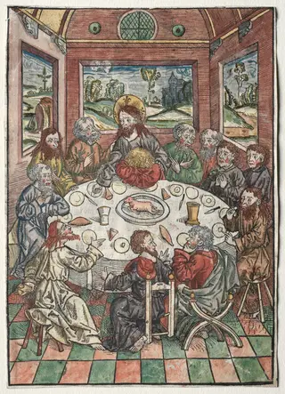 Der Schatzbehalter:  The Last Supper, by Michael Wolgemut, 1491