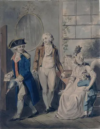 The Lost Child, by Isaac Cruikshank, watercolor, 1780