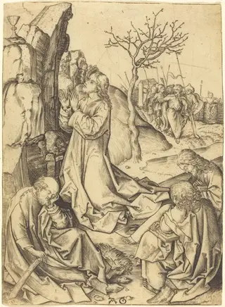 The Agony in the Garden, by Master AG, ink, 1485