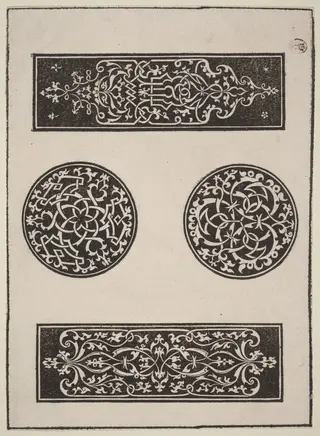 Decorative Panels, by Peter Flötner, ink, 1546