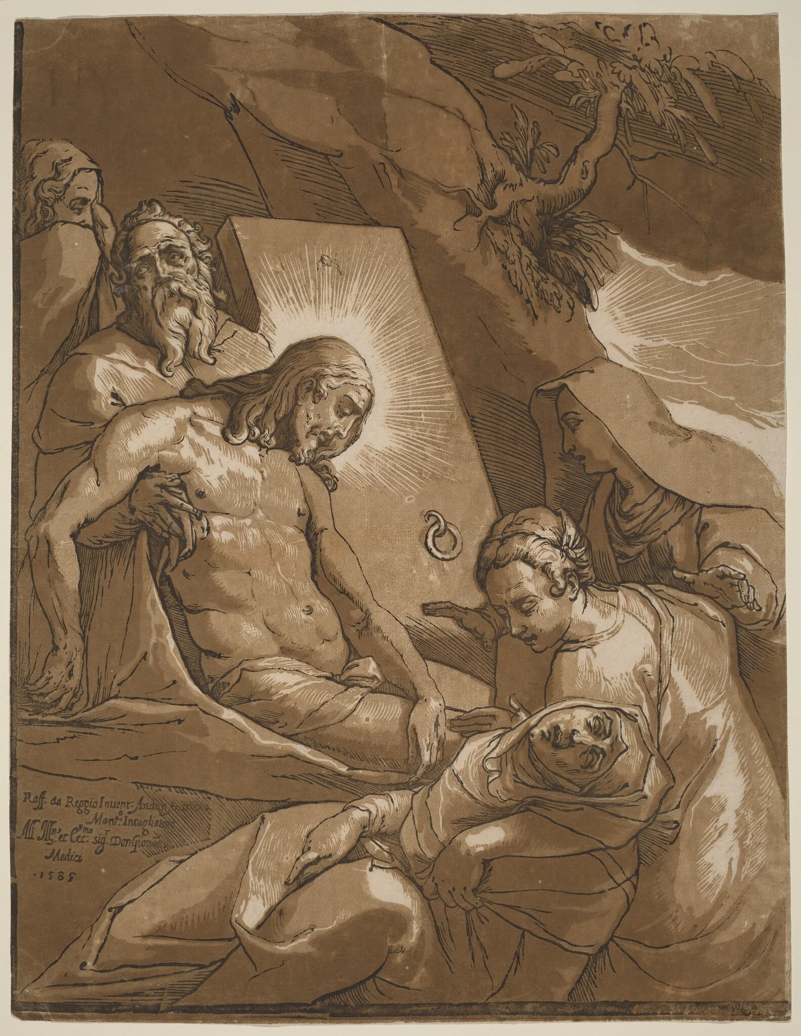 The Entombment, detail
