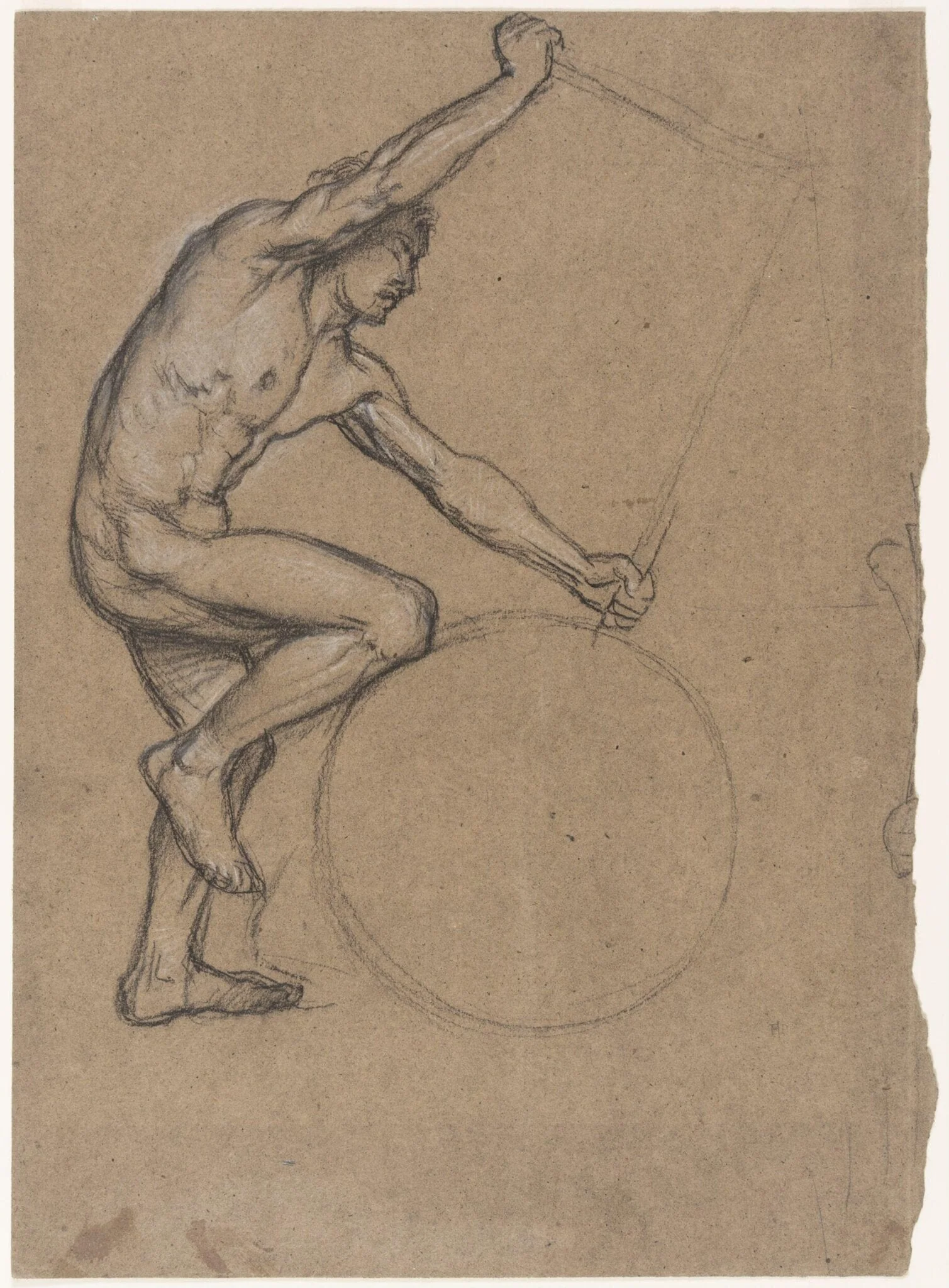 Study for the painting, "The Catapult", exhibited at the Royal Academy, 1868, detail