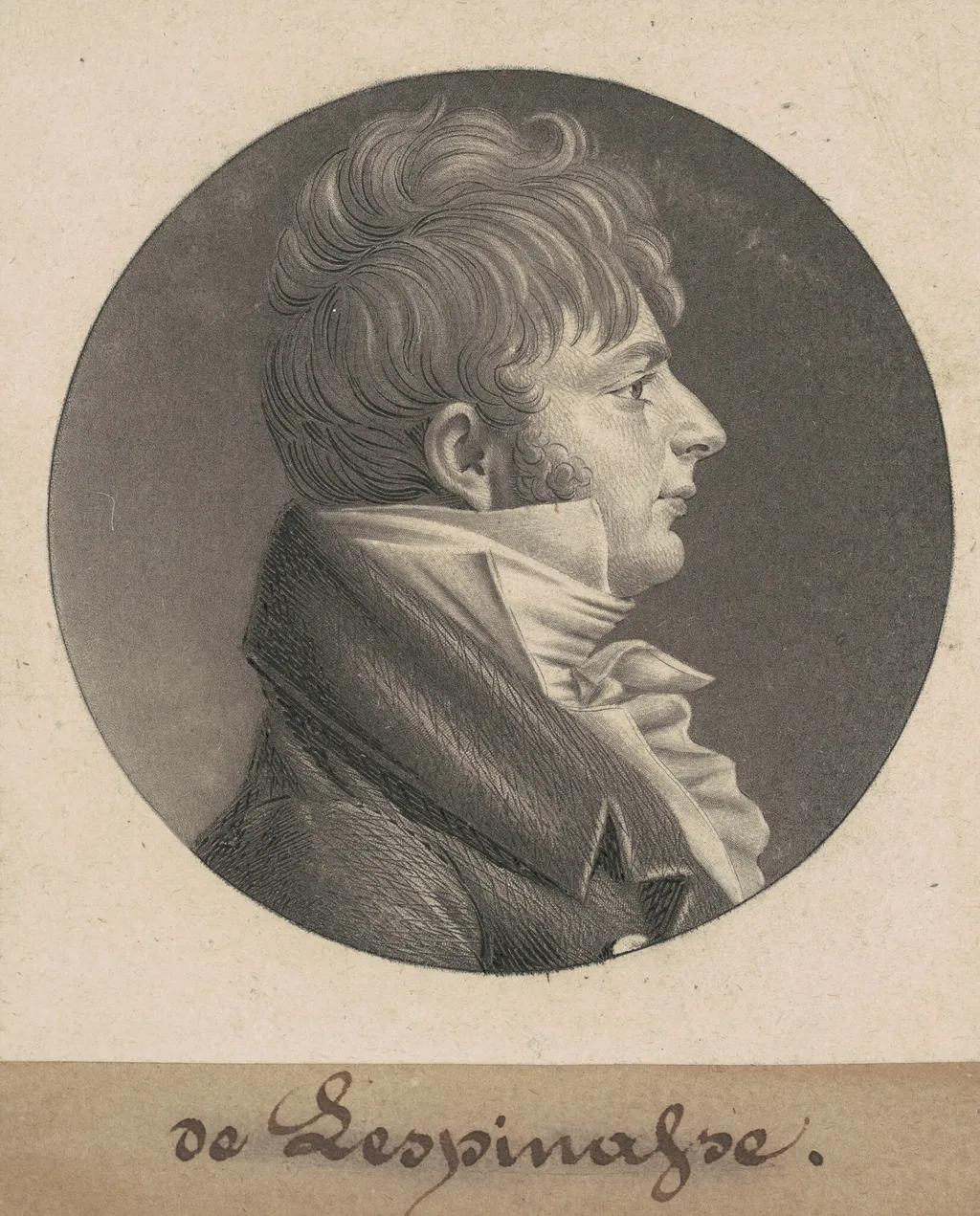 de Lespinasse, by Charles B. J. Févret de Saint-Mémin, ink, 1803