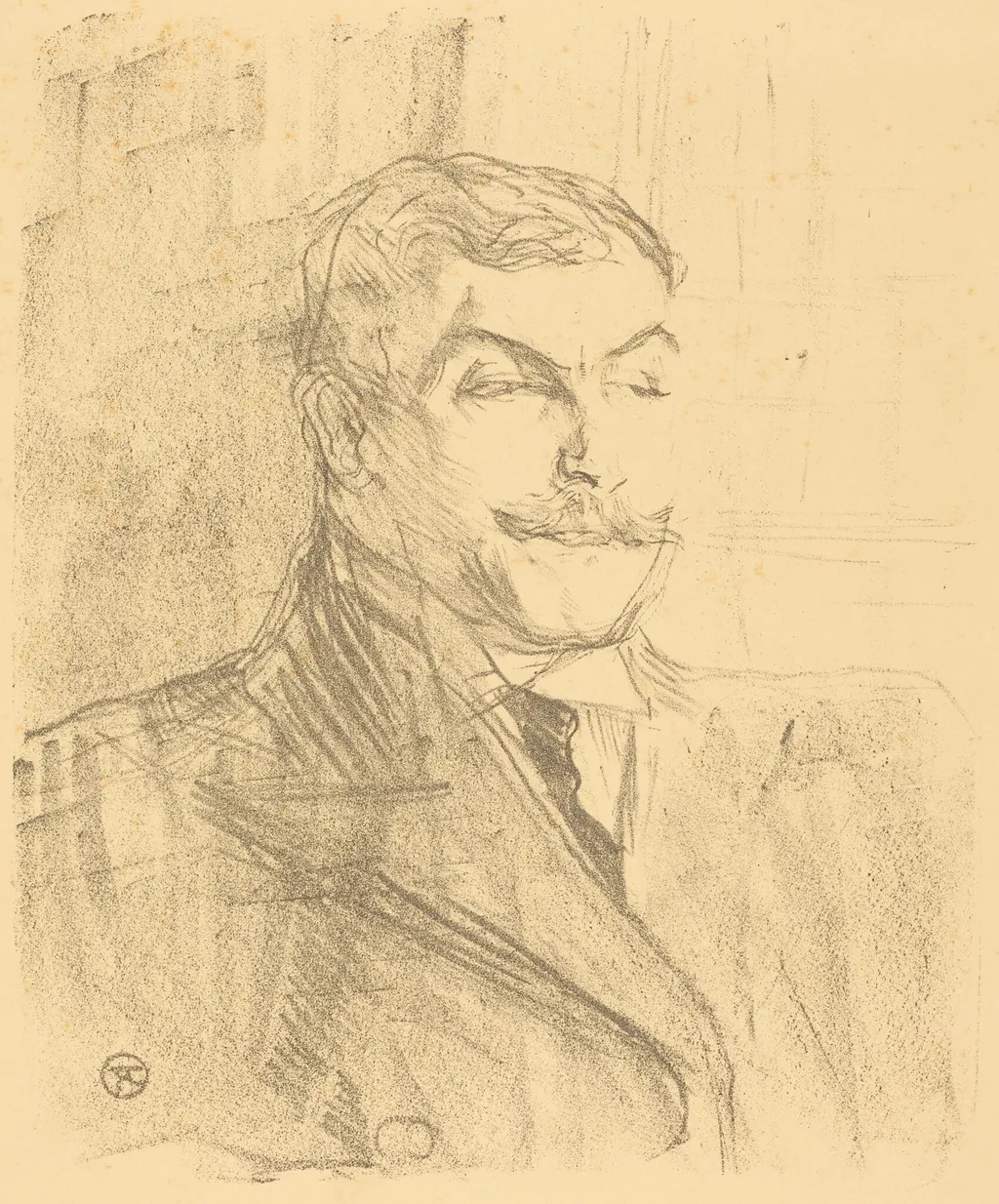 Lucien Guitry, by Henri de Toulouse-Lautrec, ink, 1896