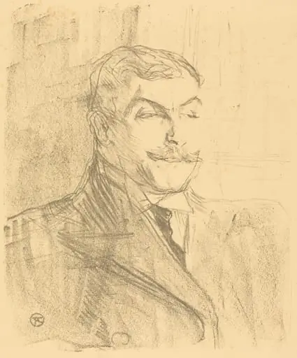 Lucien Guitry, by Henri de Toulouse-Lautrec, ink, 1896