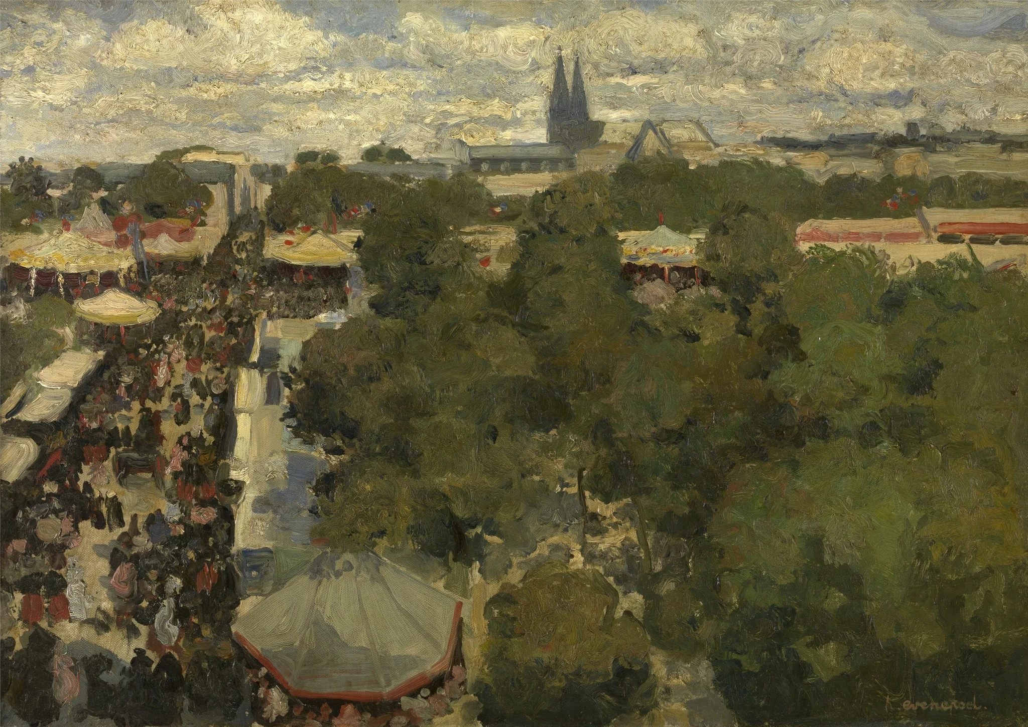 Sunday Fair at Les Invalides, detail