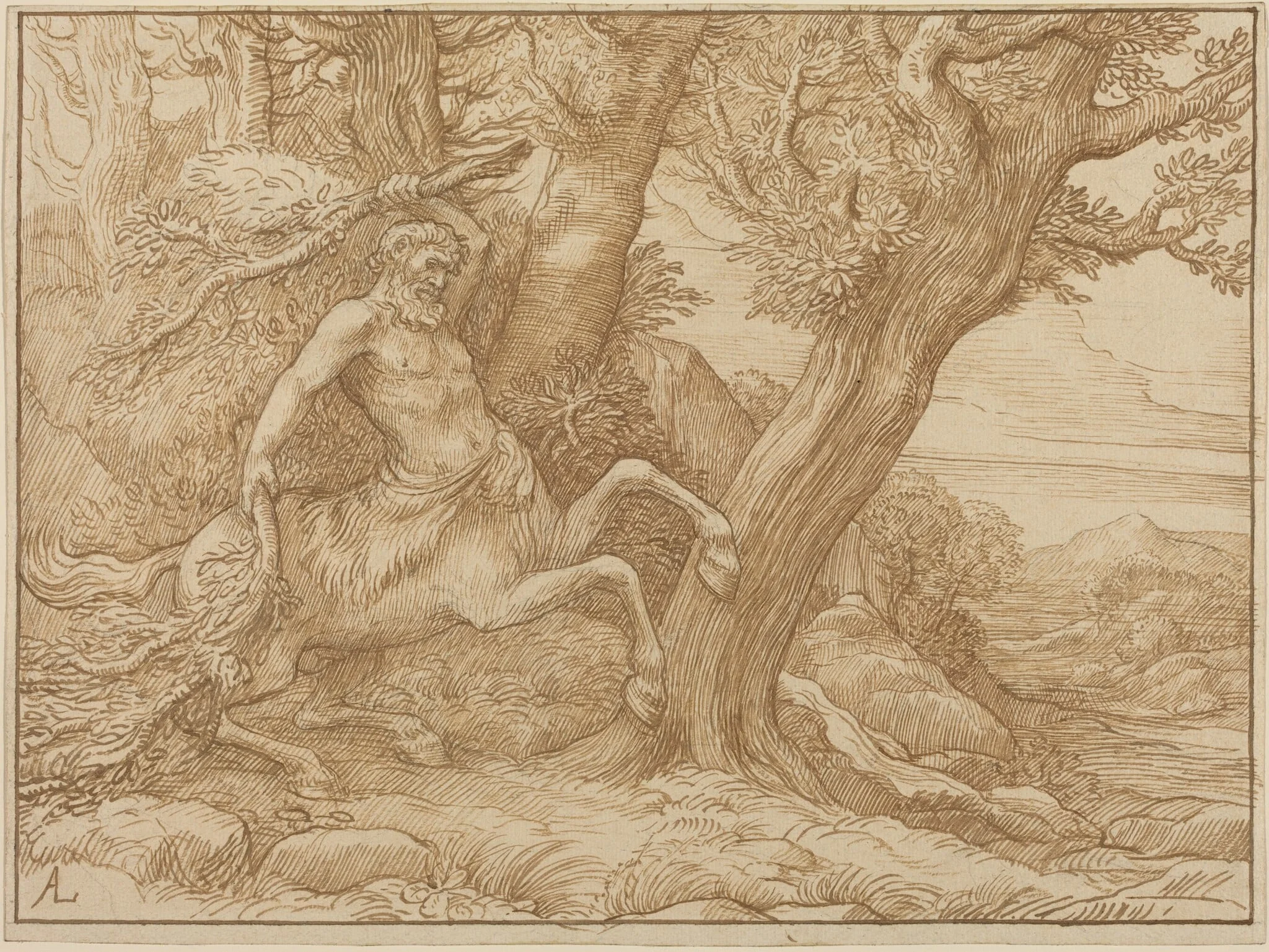 Centaur with Branches, detail