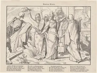 Auch ein Todtentanz I, by Alfred Rethel, ink, 1849